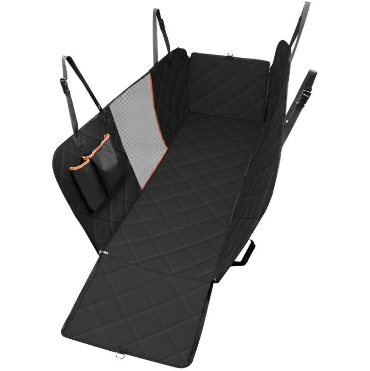 Housse de siège de voiture pour chien, vue en maille, hamac de transport pour animaux de compagnie, protection de sécurité, tapis de siège arrière de voiture avec fermeture éclair et poche pour voyage